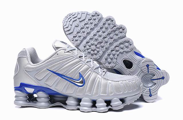 Nike Shox TL Black Men's Shoes Silver Blue-13